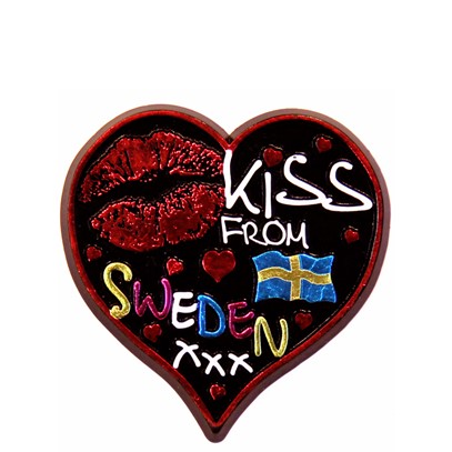 Kylskåpsmagnet Kiss from Sweden