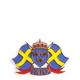 Kylskåpsmagnet flaggor Sweden