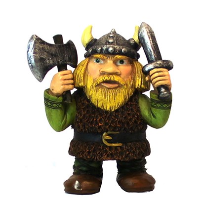Viking med yxa & svärd 6 cm