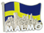 Kylskåpsmagnet Malmö siluett