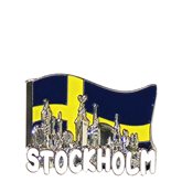 Kylskåpsmagnet Stockholm siluett 5 st
