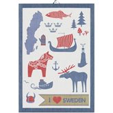 Handduk I love Sweden